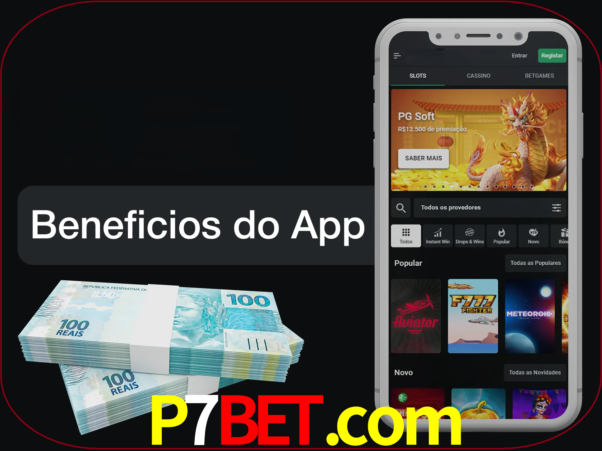 Obtenha todos os benefícios usando o aplicativo.