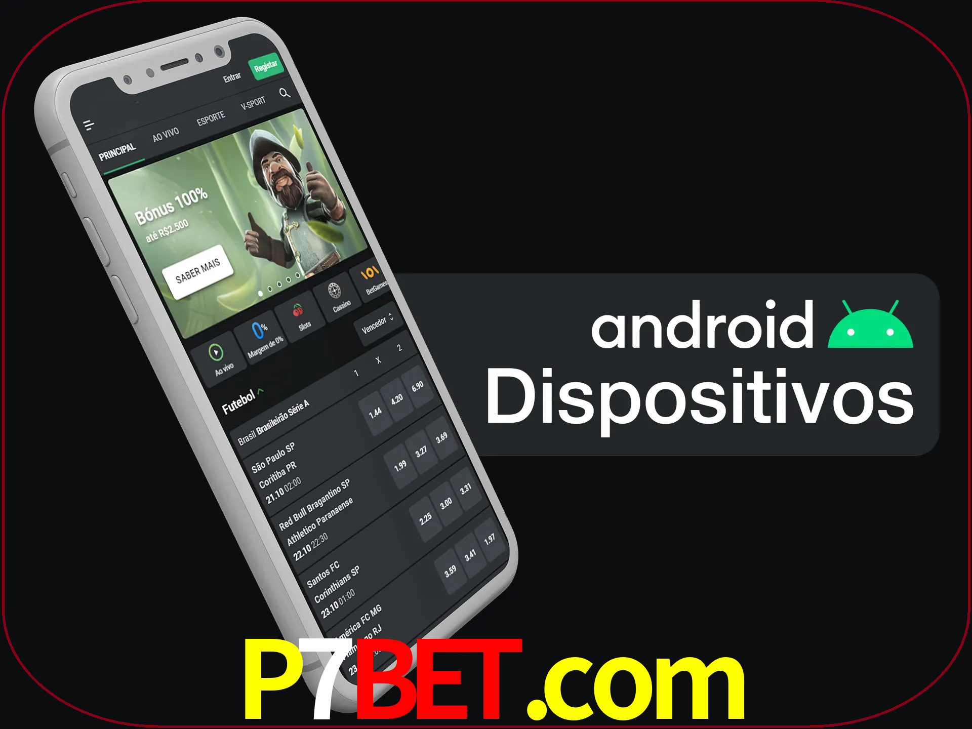 O aplicativo suporta a maioria de todos os dispositivos Android.