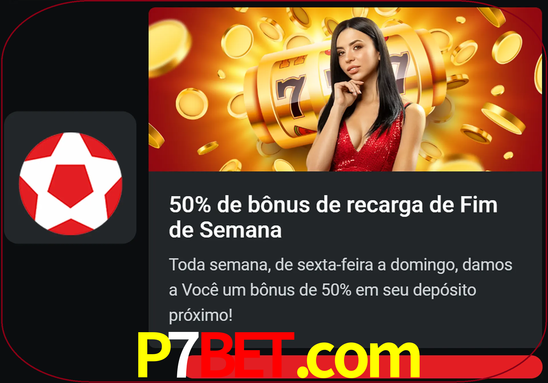 Volte a cada semana para receber novos bônus em dinheiro.